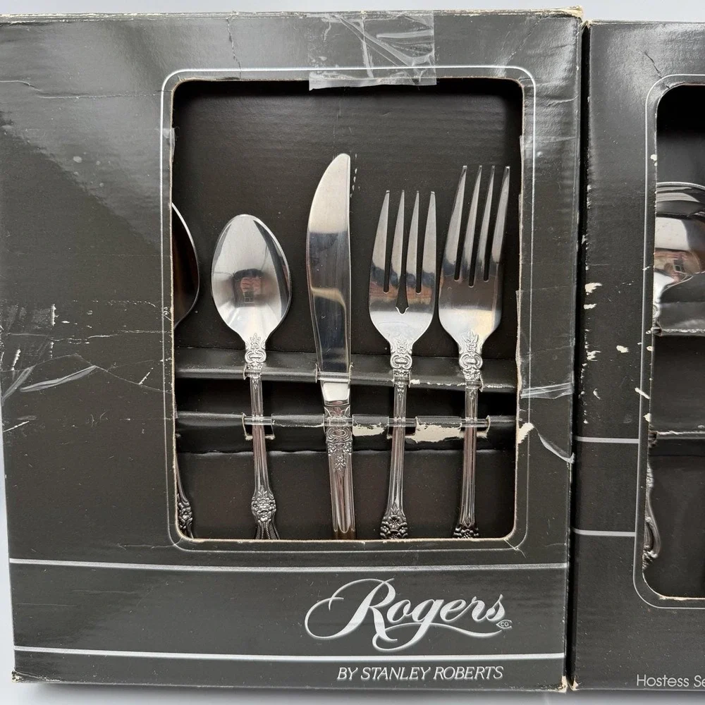 VALENTINE Stainless Flatware Rogers by Stanley Roberts 44‎ Piece Service For 8